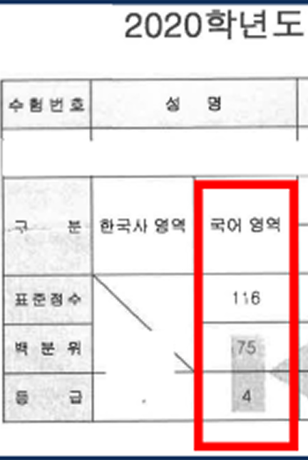 4·5등급 성적표