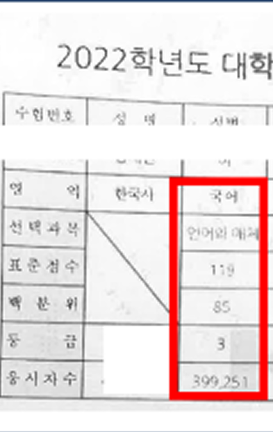 4·5등급 성적표