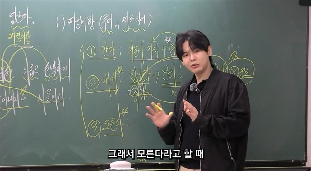 명문장 단어 정의 강의 장면